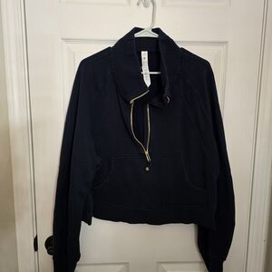 Lululemon Athletica Navy Sweatshirt with Gold Zipper